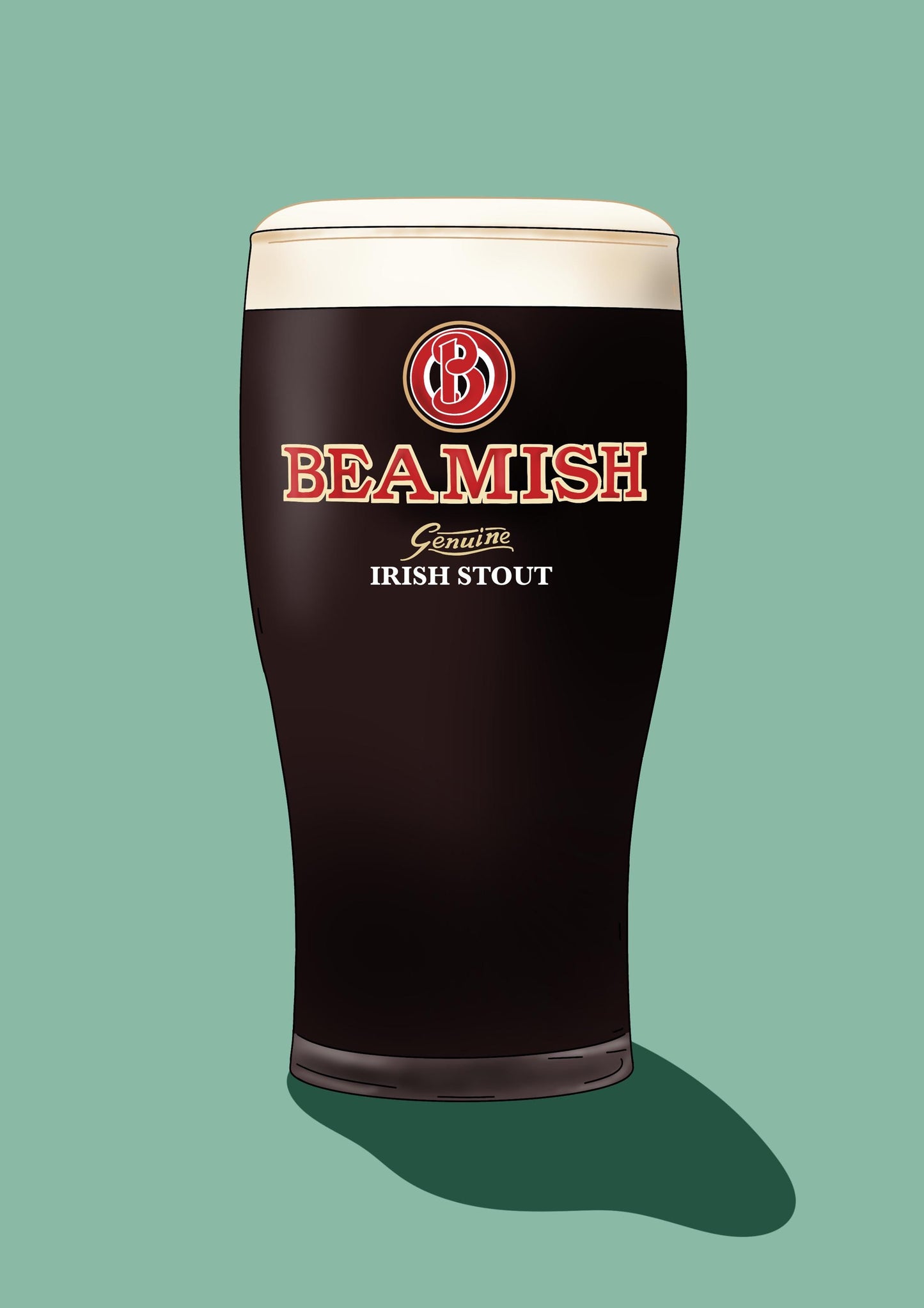 Beamish Pint available in multiple colours | Irish Stout | Irish Print