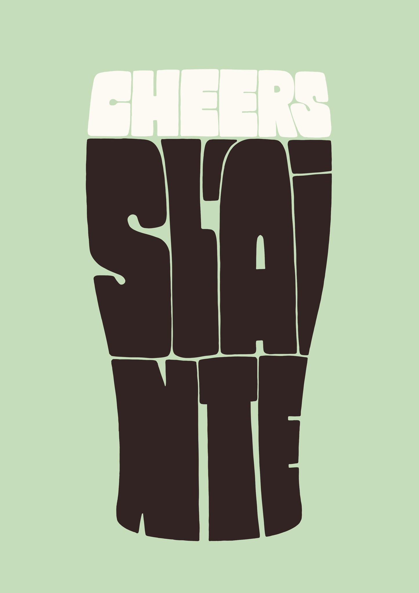 Guinness Cheers Sláinte Print: Irish Home Decor