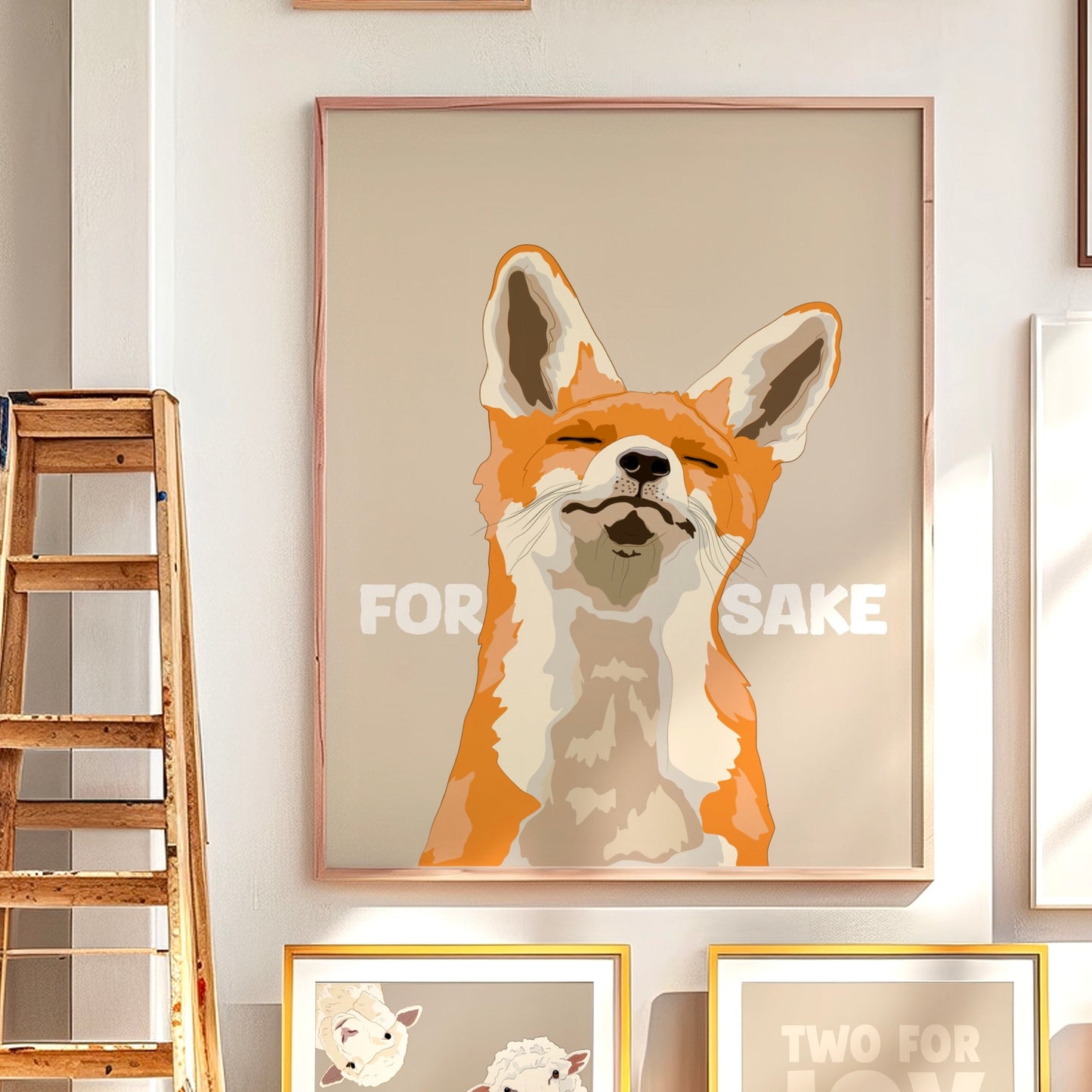 Funny Fox Print: Irish ‘For Fox Sake' Wall Art