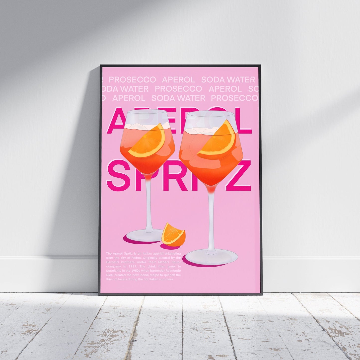 Aperol Spritz Print | Cocktail Poster