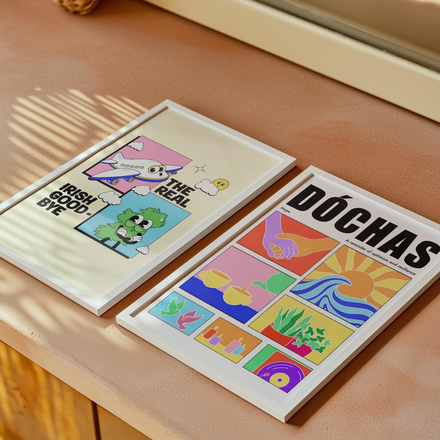 Irish Hope Print: Colorful Gaeilge Saying, Dochas Wall Art
