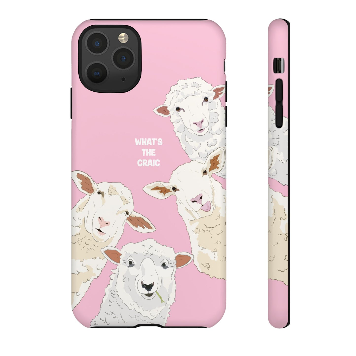 What's the Craic, Funny Sheep Pink Irish Phone Case