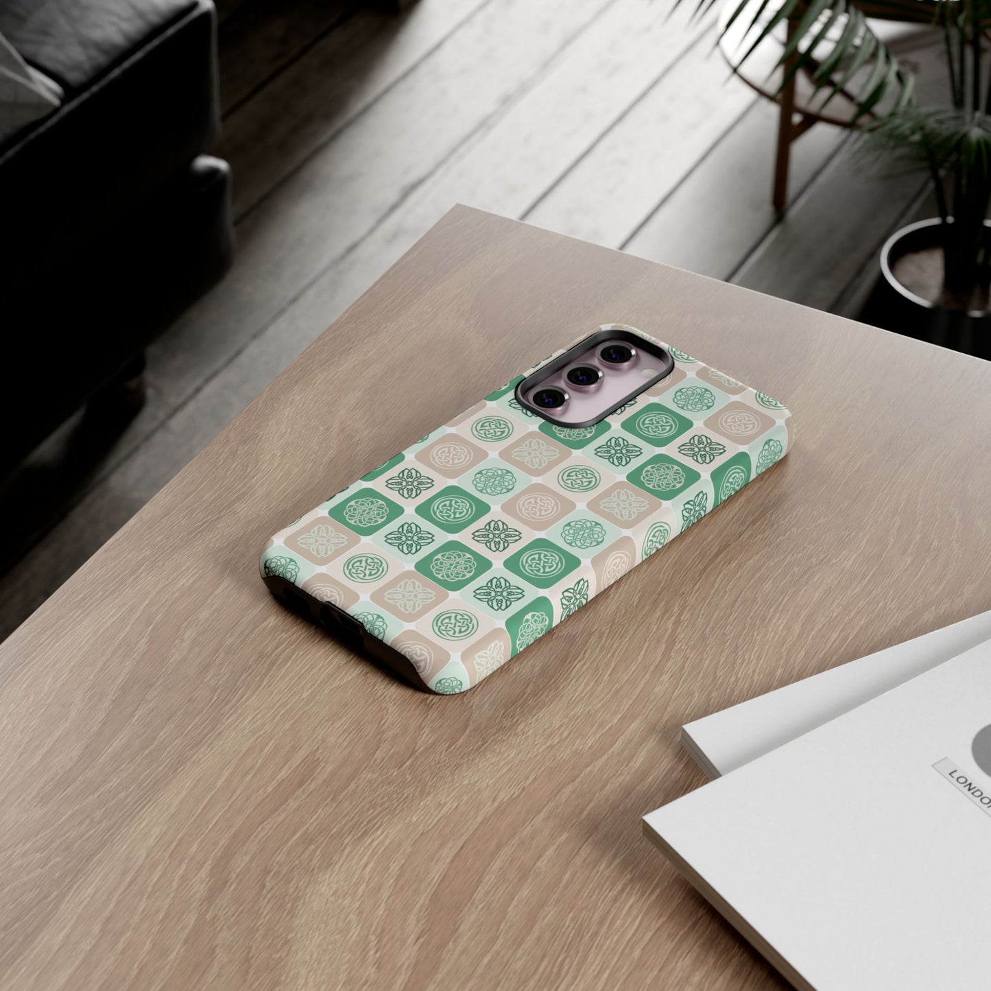 Green Celtic Irish Symbols Tough Phone Case