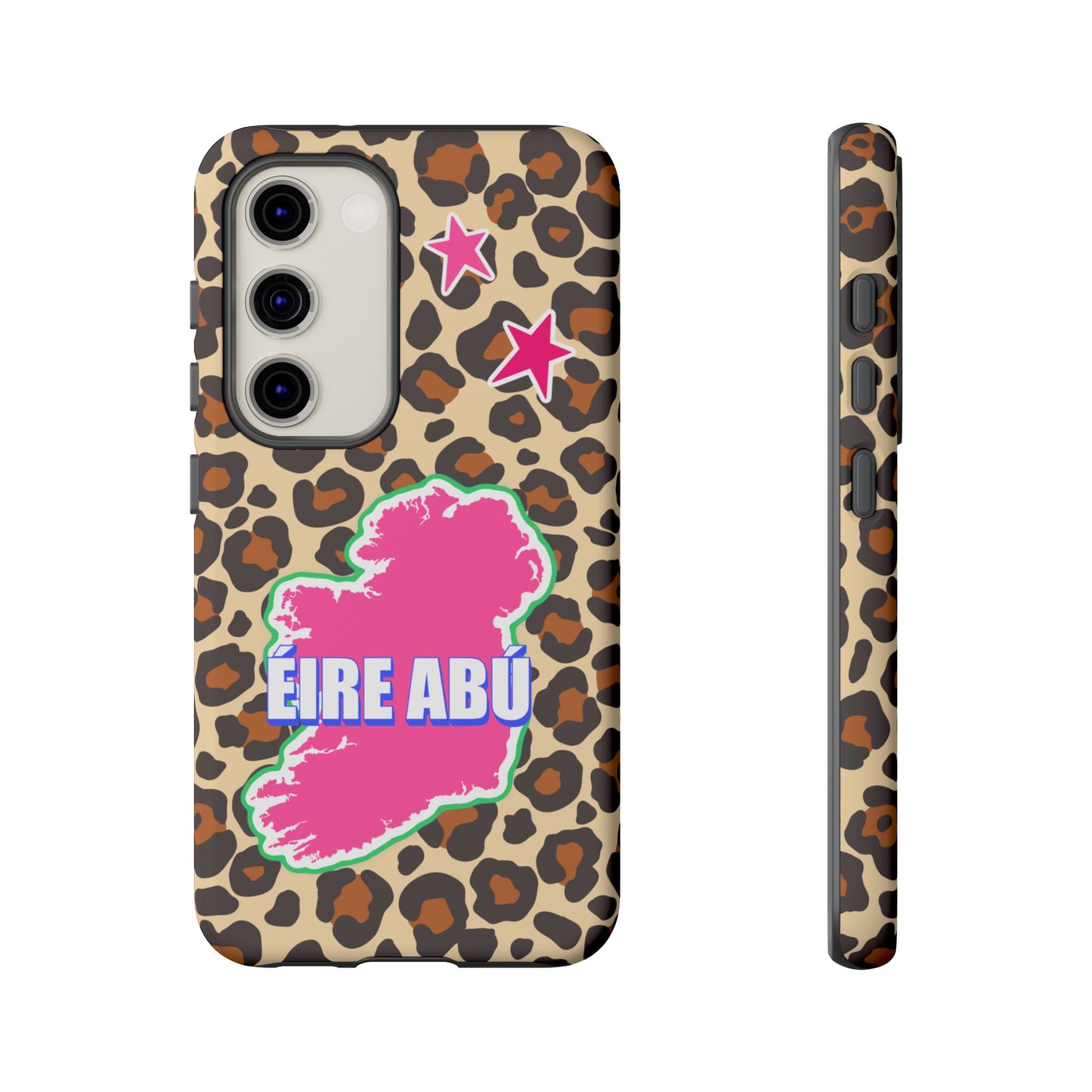 Colourful Leopard Print Design with Ireland Map Tough Irish Phone Case