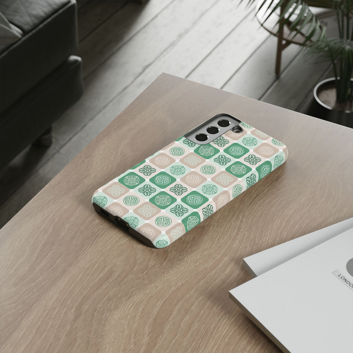 Green Celtic Irish Symbols Tough Phone Case