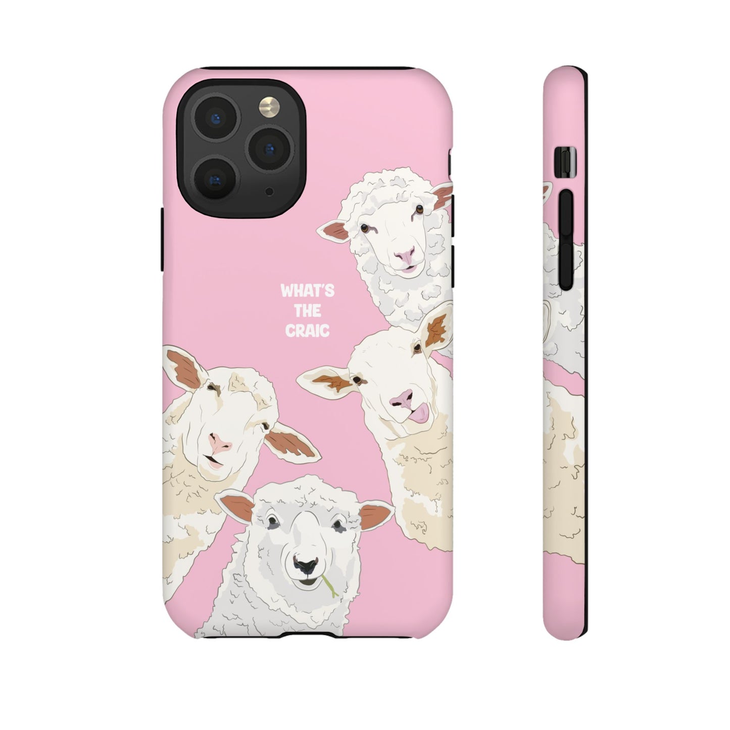 What's the Craic, Funny Sheep Pink Irish Phone Case