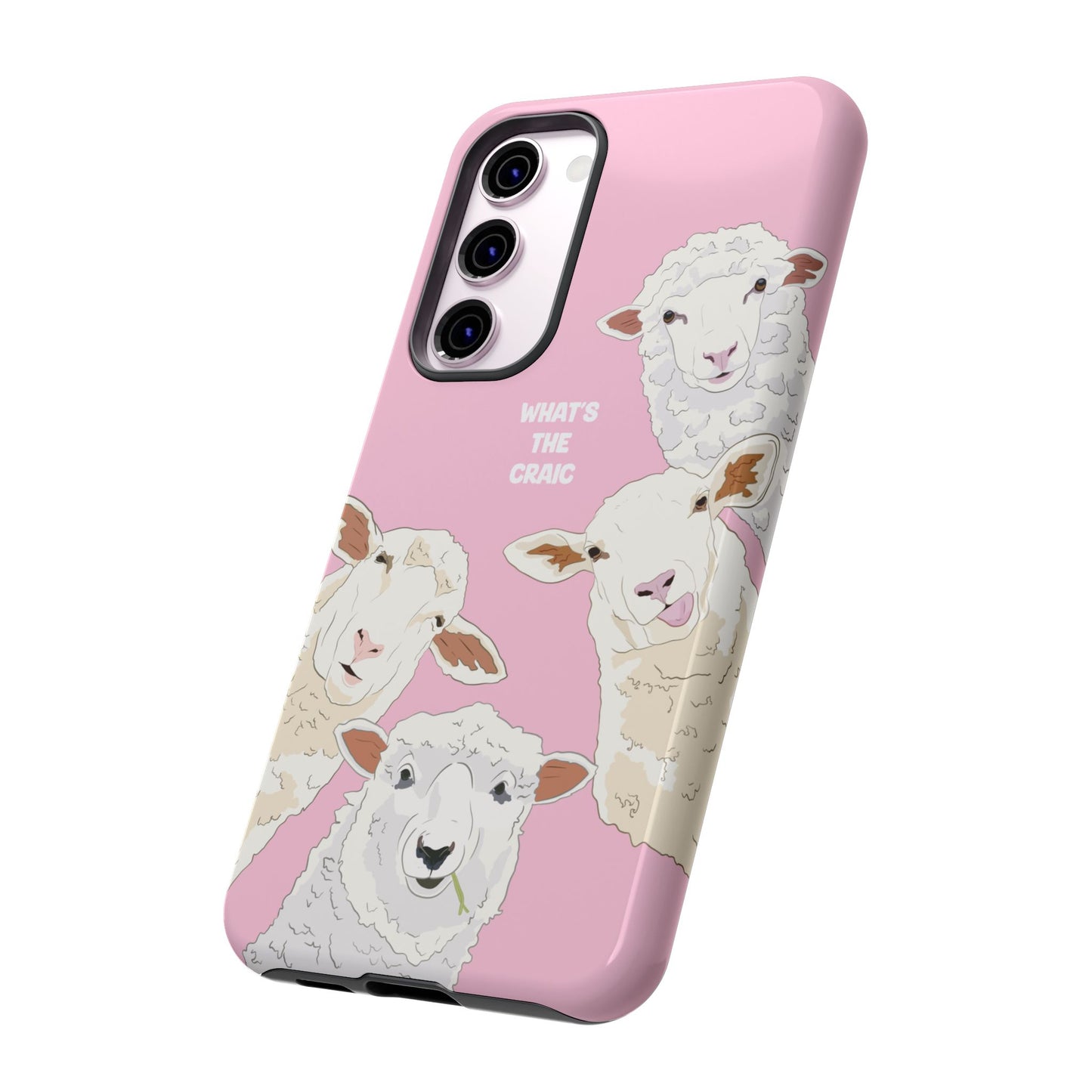 What's the Craic, Funny Sheep Pink Irish Phone Case