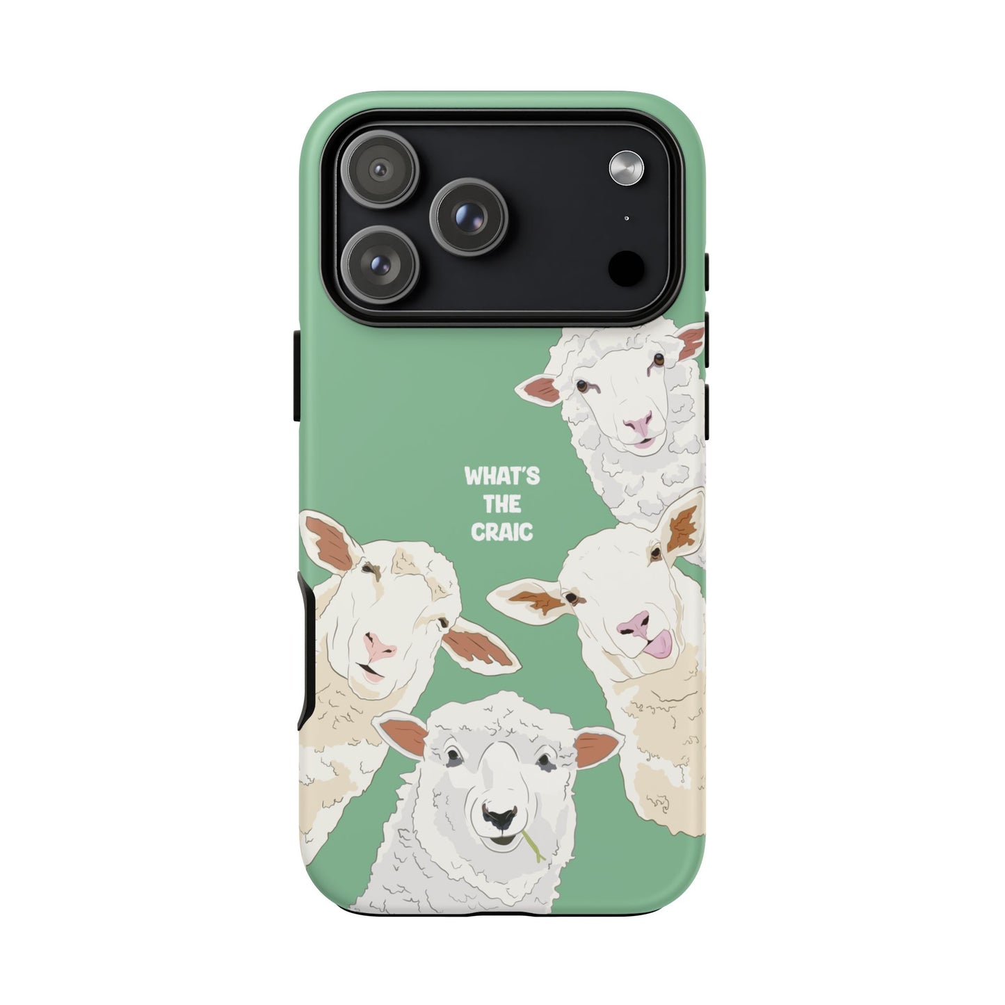 What's the Craic, Funny Sheep Green Irish Phone Case