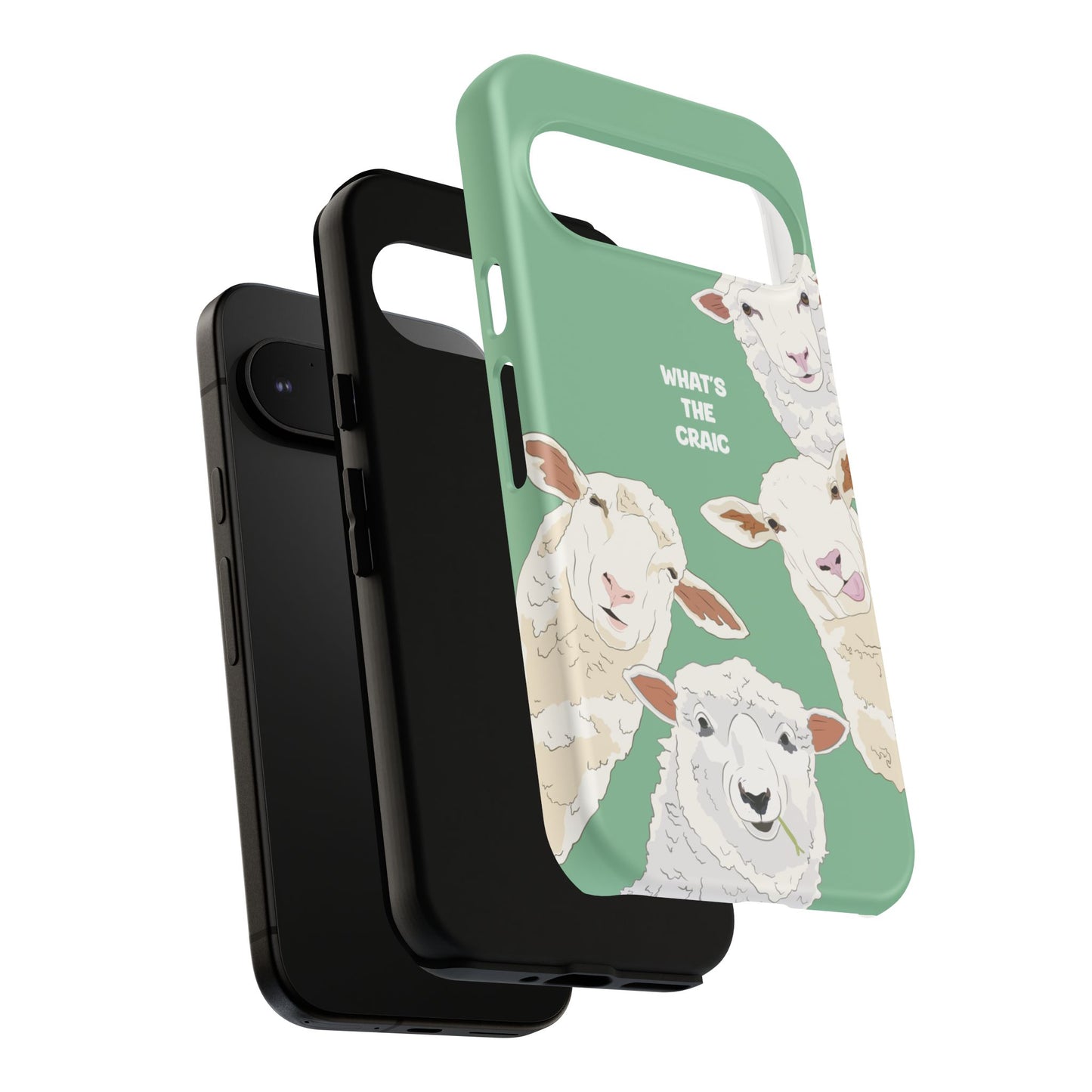 What's the Craic, Funny Sheep Green Irish Phone Case