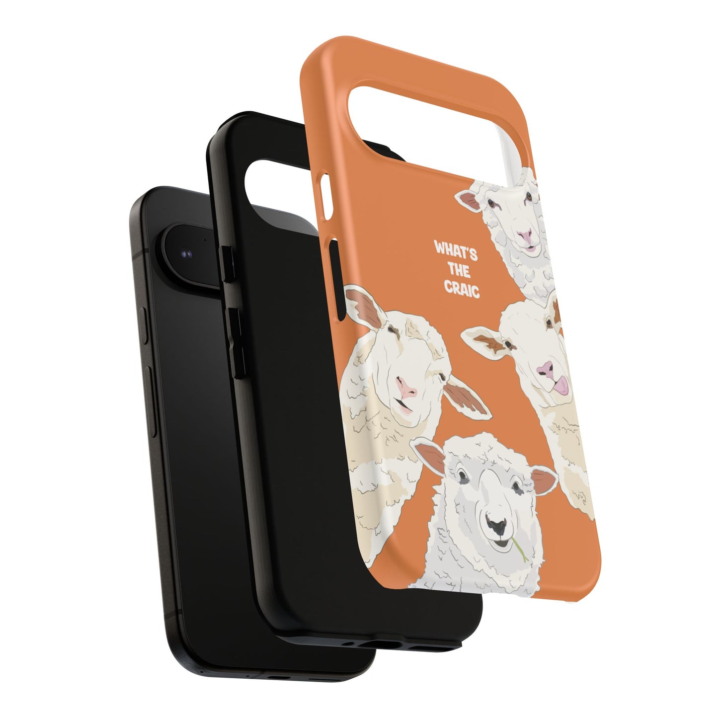 What's the Craic, Funny Sheep Burnt Orange Irish Phone Case