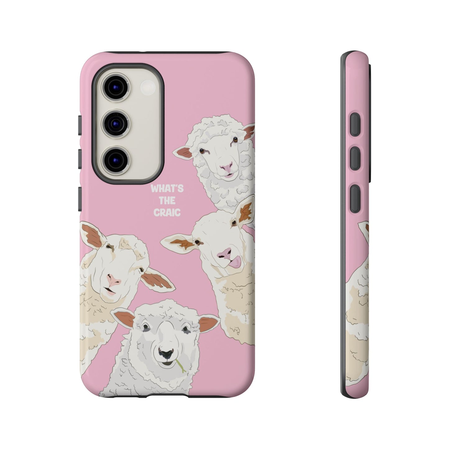 What's the Craic, Funny Sheep Pink Irish Phone Case