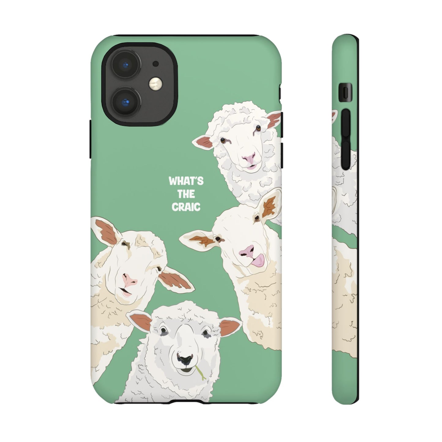 What's the Craic, Funny Sheep Green Irish Phone Case