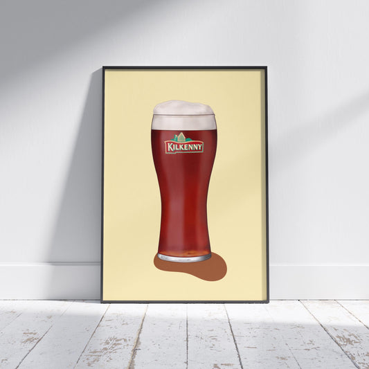 Kilkenny Ale Pint Print | Irish Pint of Beer Wall Art