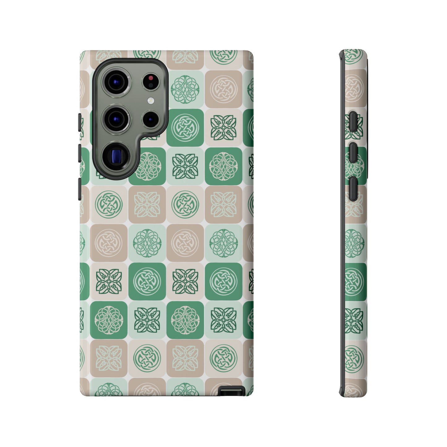Green Celtic Irish Symbols Tough Phone Case
