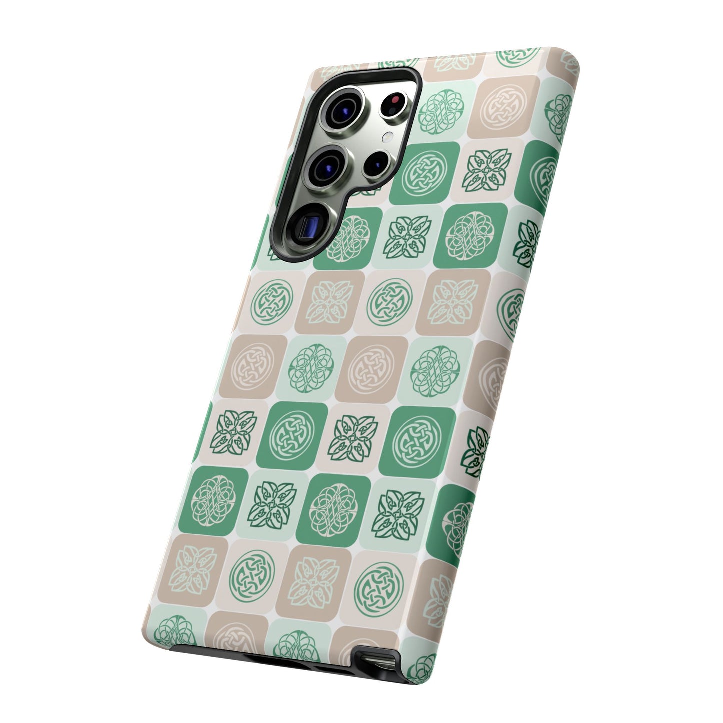 Green Celtic Irish Symbols Tough Phone Case