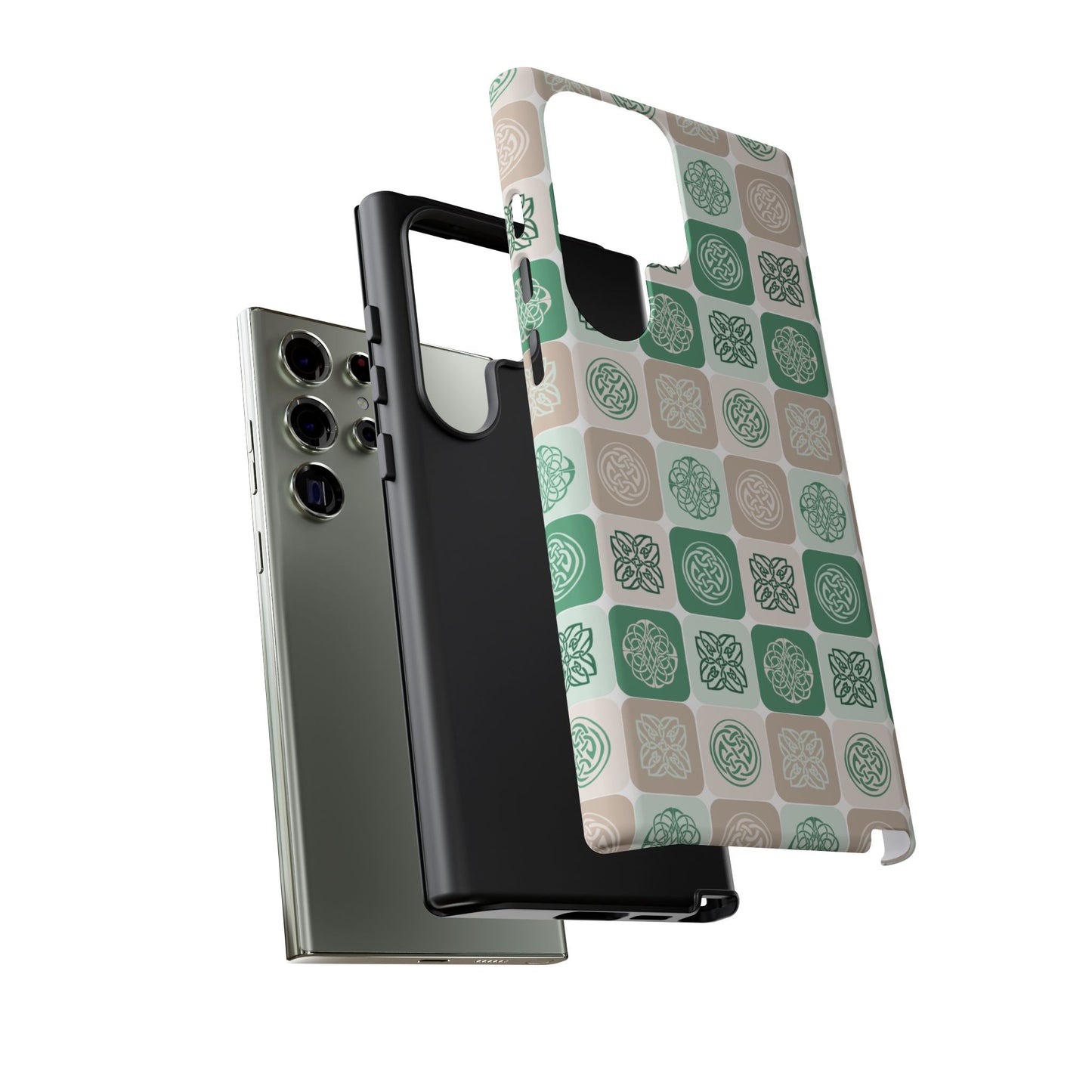 Green Celtic Irish Symbols Tough Phone Case