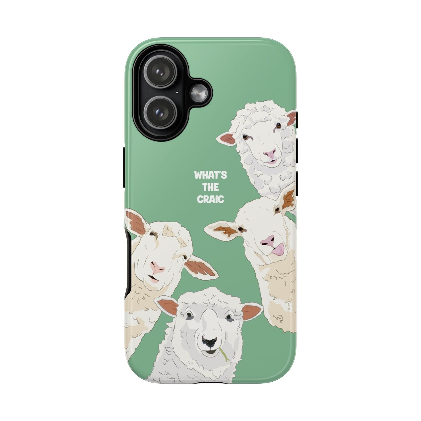 What's the Craic, Funny Sheep Green Irish Phone Case