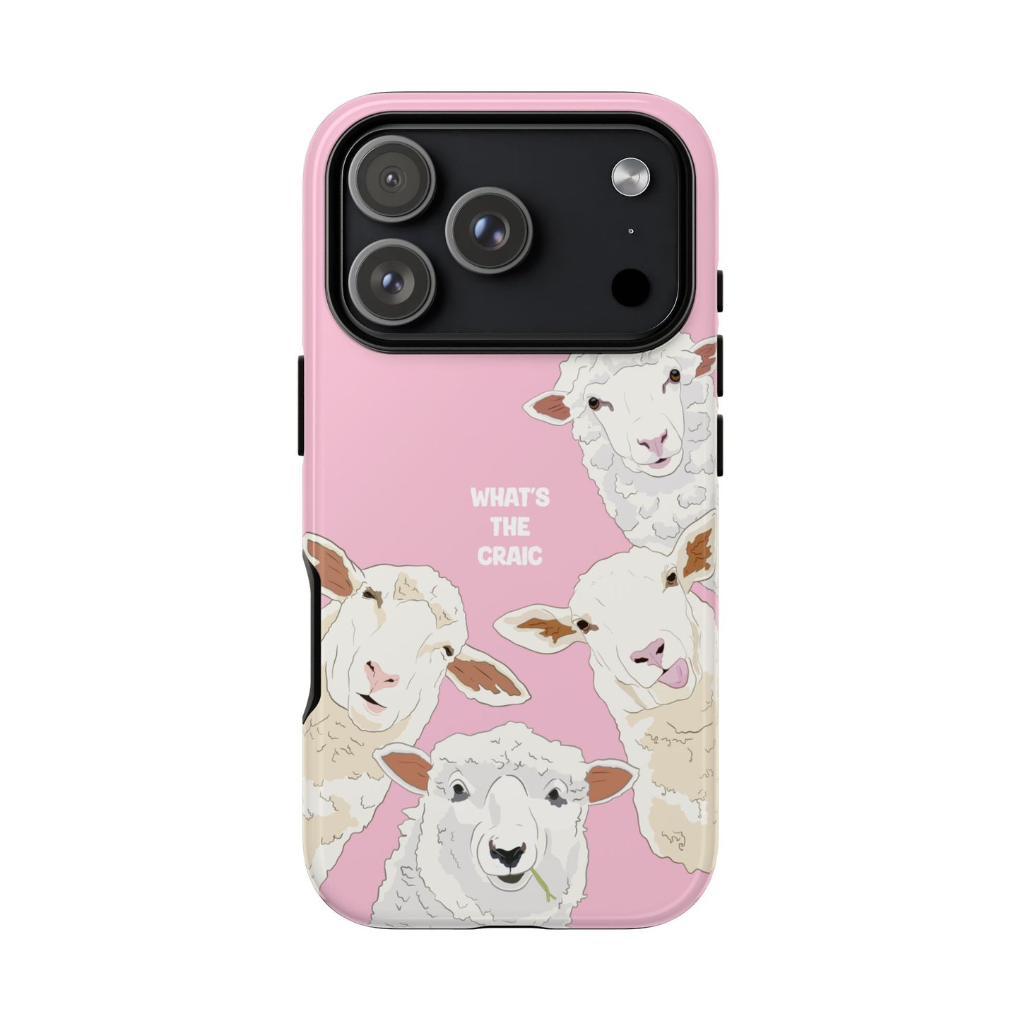 What's the Craic, Funny Sheep Pink Irish Phone Case