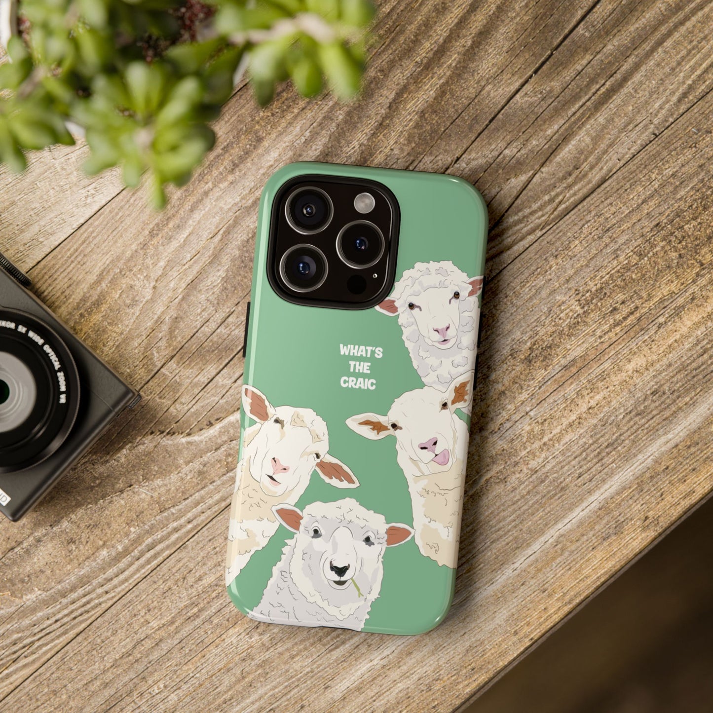 What's the Craic, Funny Sheep Green Irish Phone Case