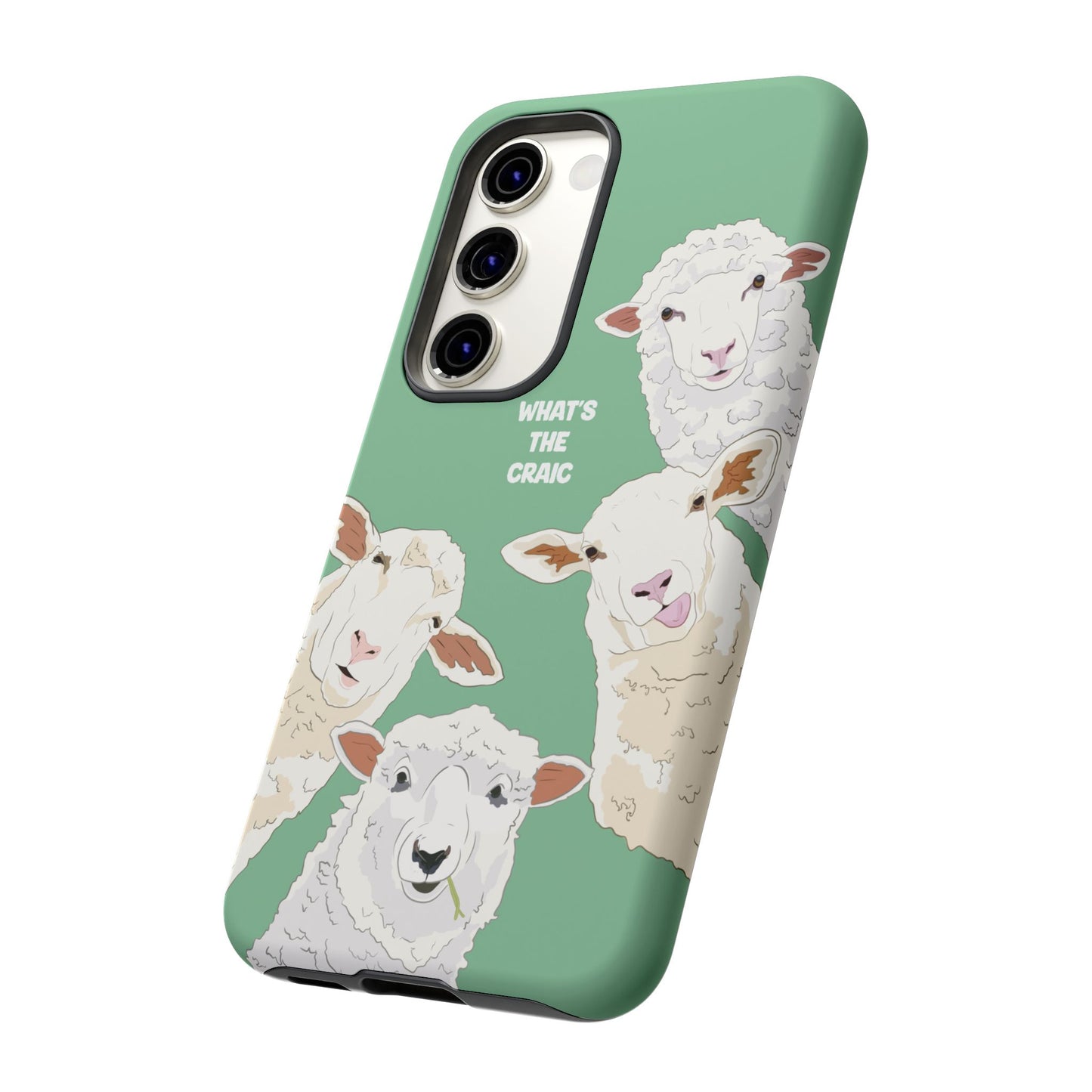 What's the Craic, Funny Sheep Green Irish Phone Case