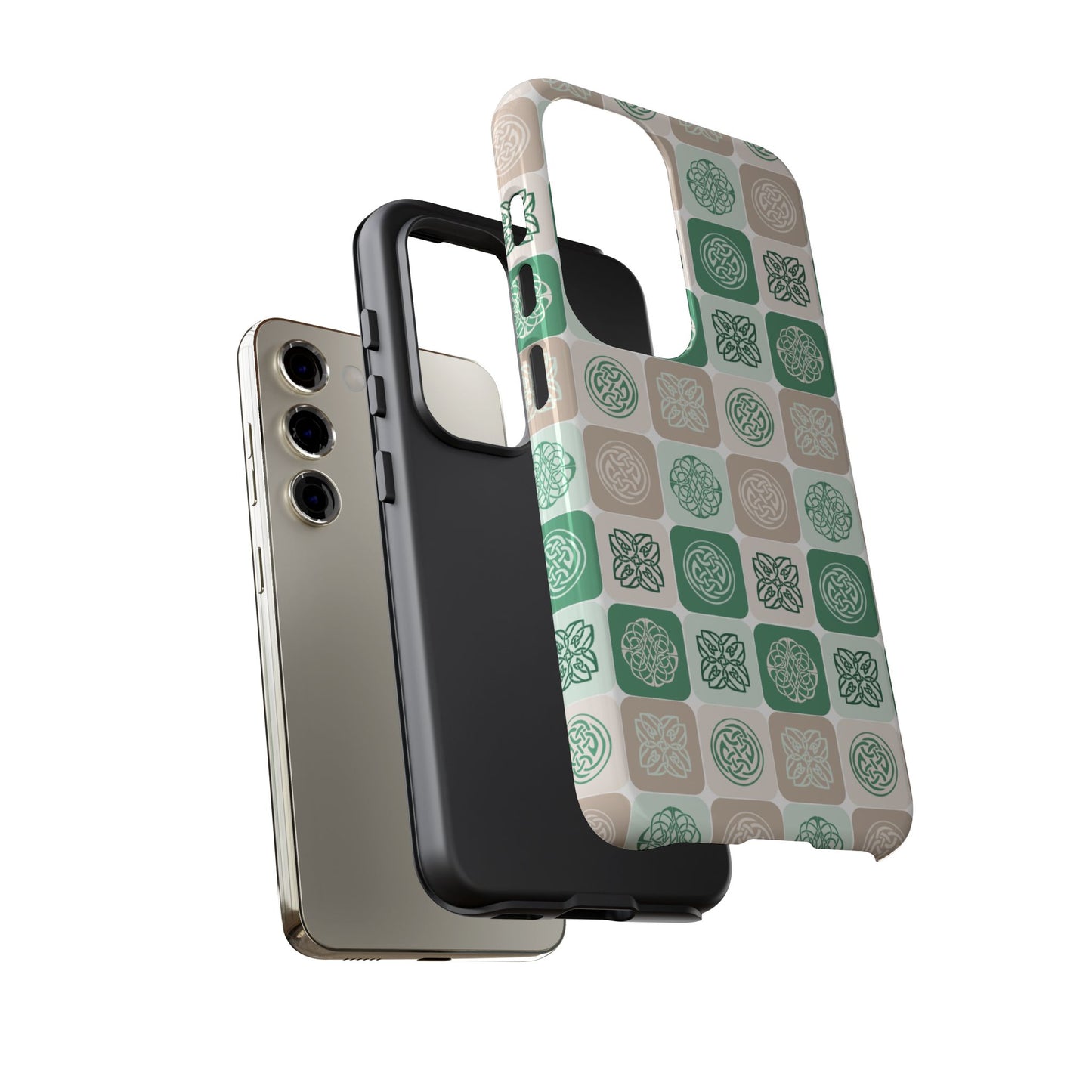Green Celtic Irish Symbols Tough Phone Case