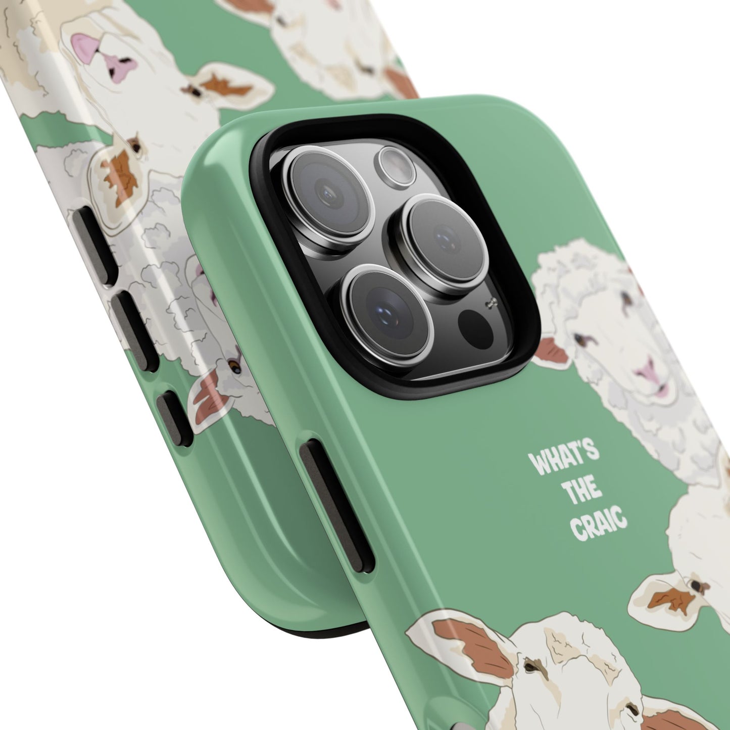 What's the Craic, Funny Sheep Green Irish Phone Case