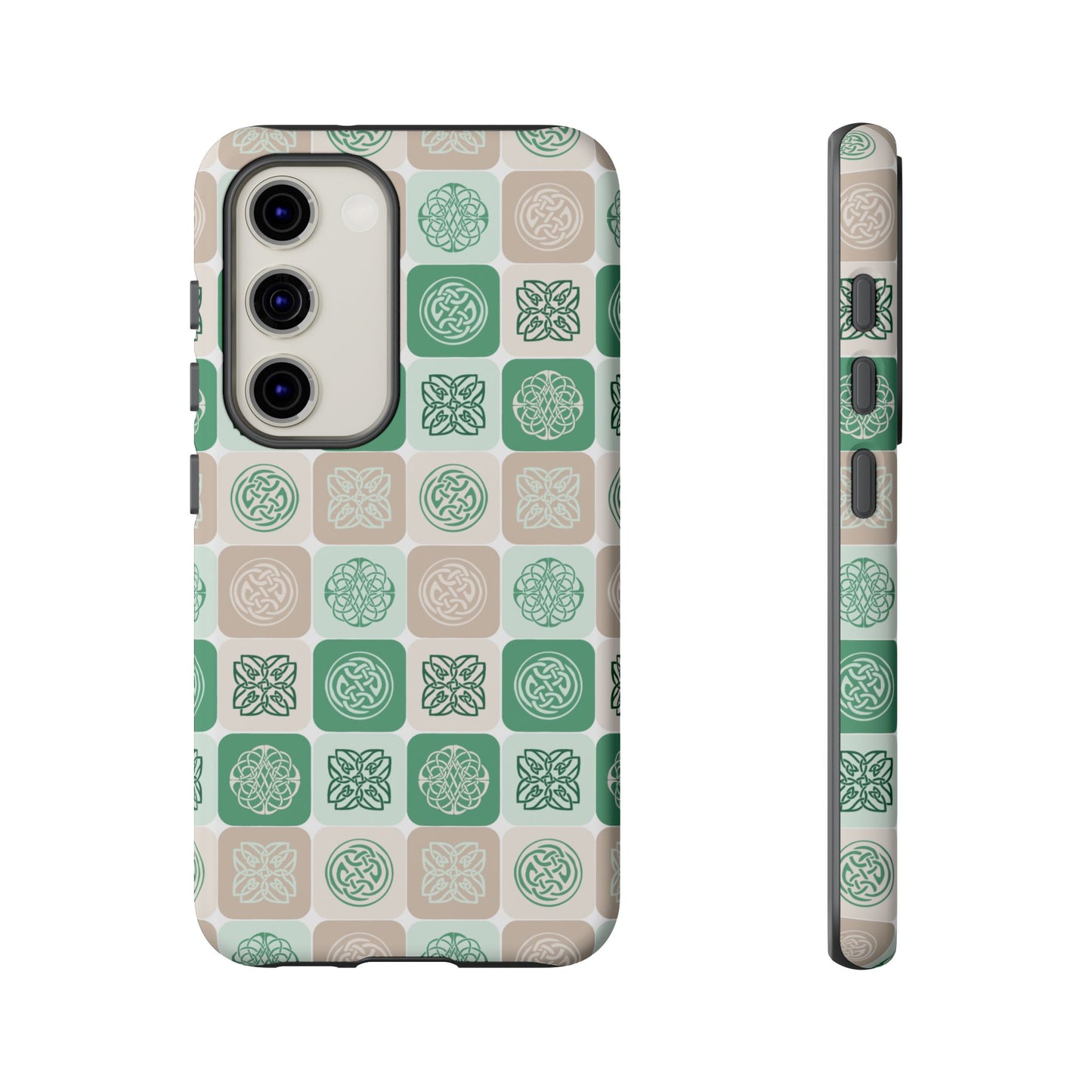 Green Celtic Irish Symbols Tough Phone Case