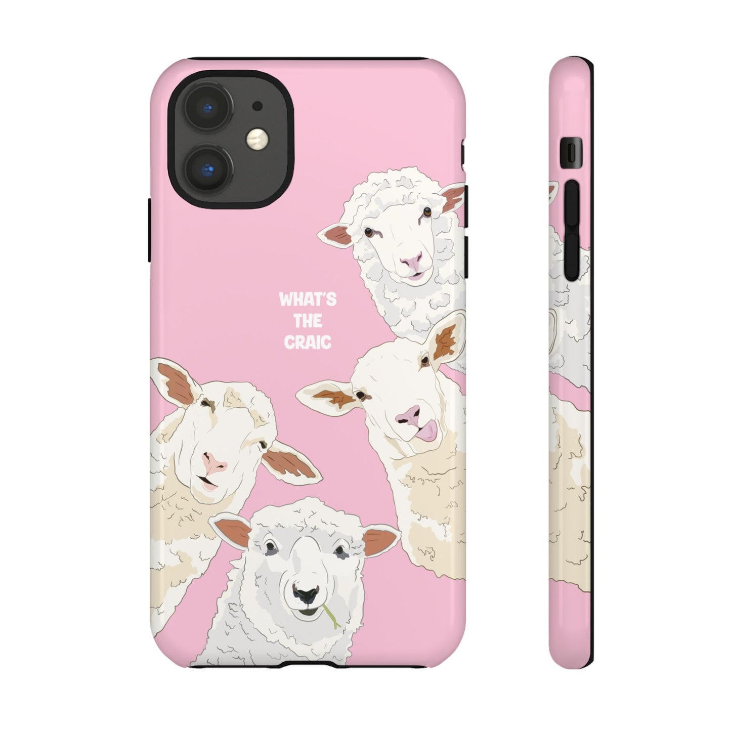 What's the Craic, Funny Sheep Pink Irish Phone Case