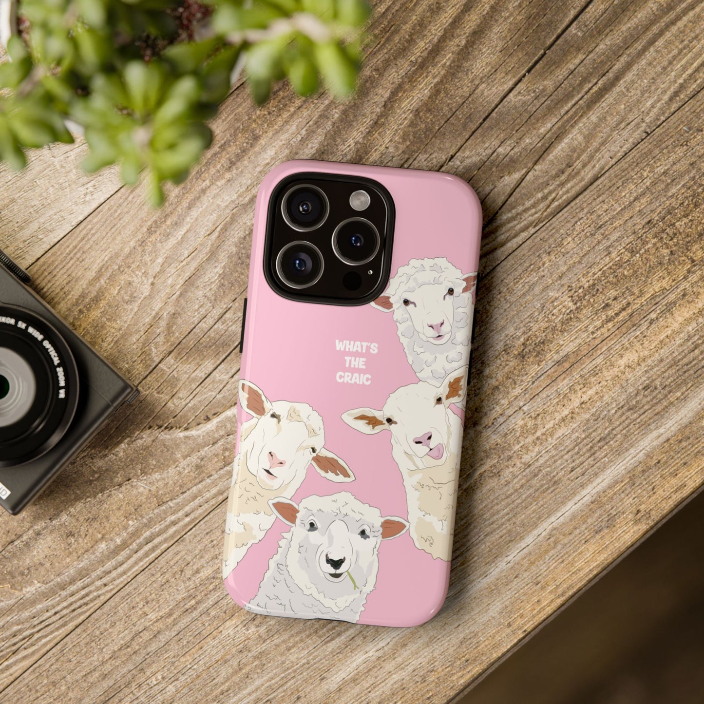 What's the Craic, Funny Sheep Pink Irish Phone Case