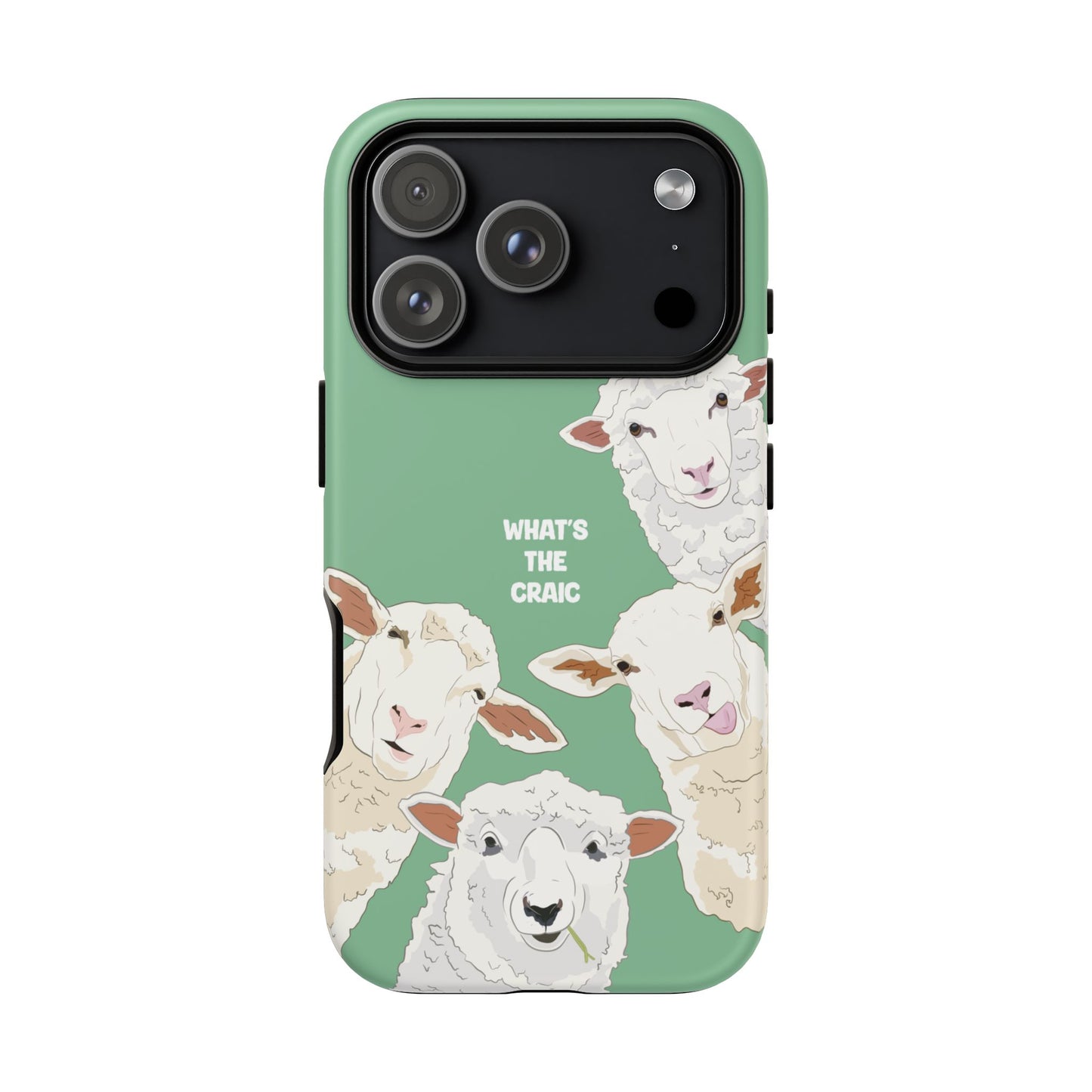 What's the Craic, Funny Sheep Green Irish Phone Case