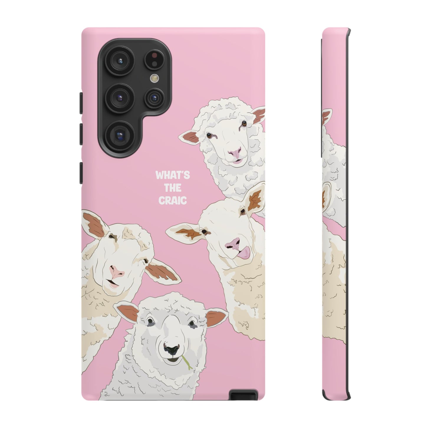 What's the Craic, Funny Sheep Pink Irish Phone Case