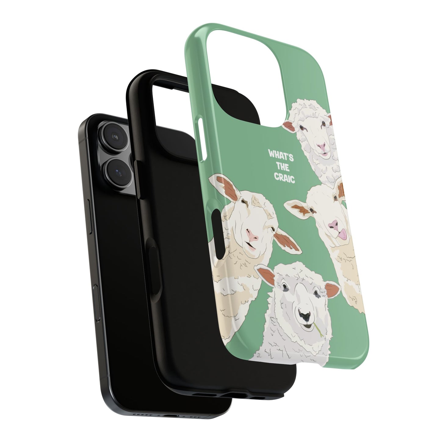 What's the Craic, Funny Sheep Green Irish Phone Case