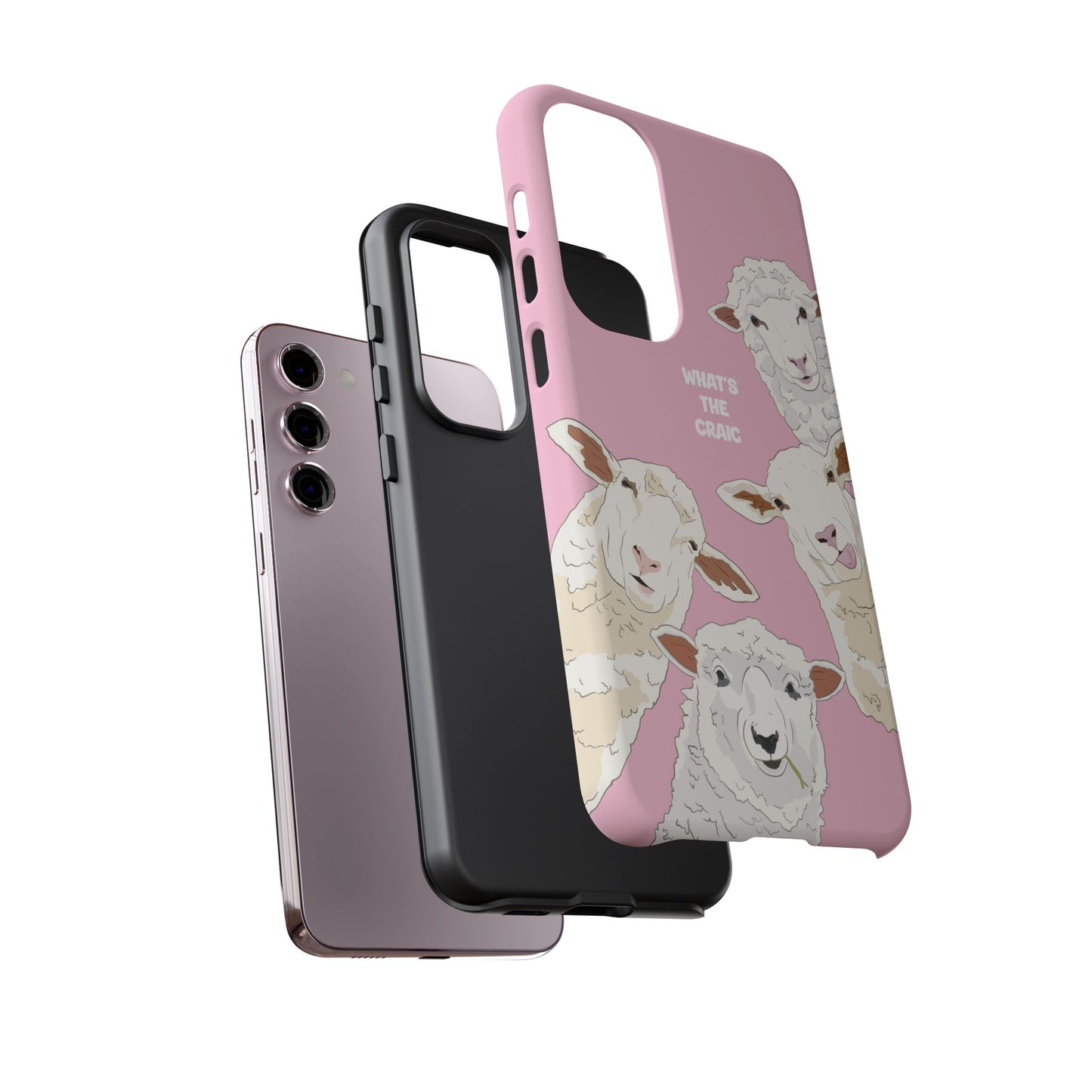 What's the Craic, Funny Sheep Pink Irish Phone Case