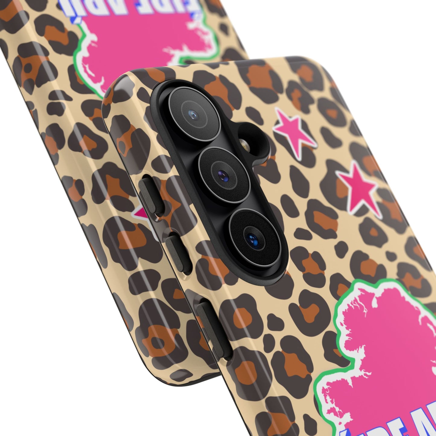 Colourful Leopard Print Design with Ireland Map Tough Irish Phone Case