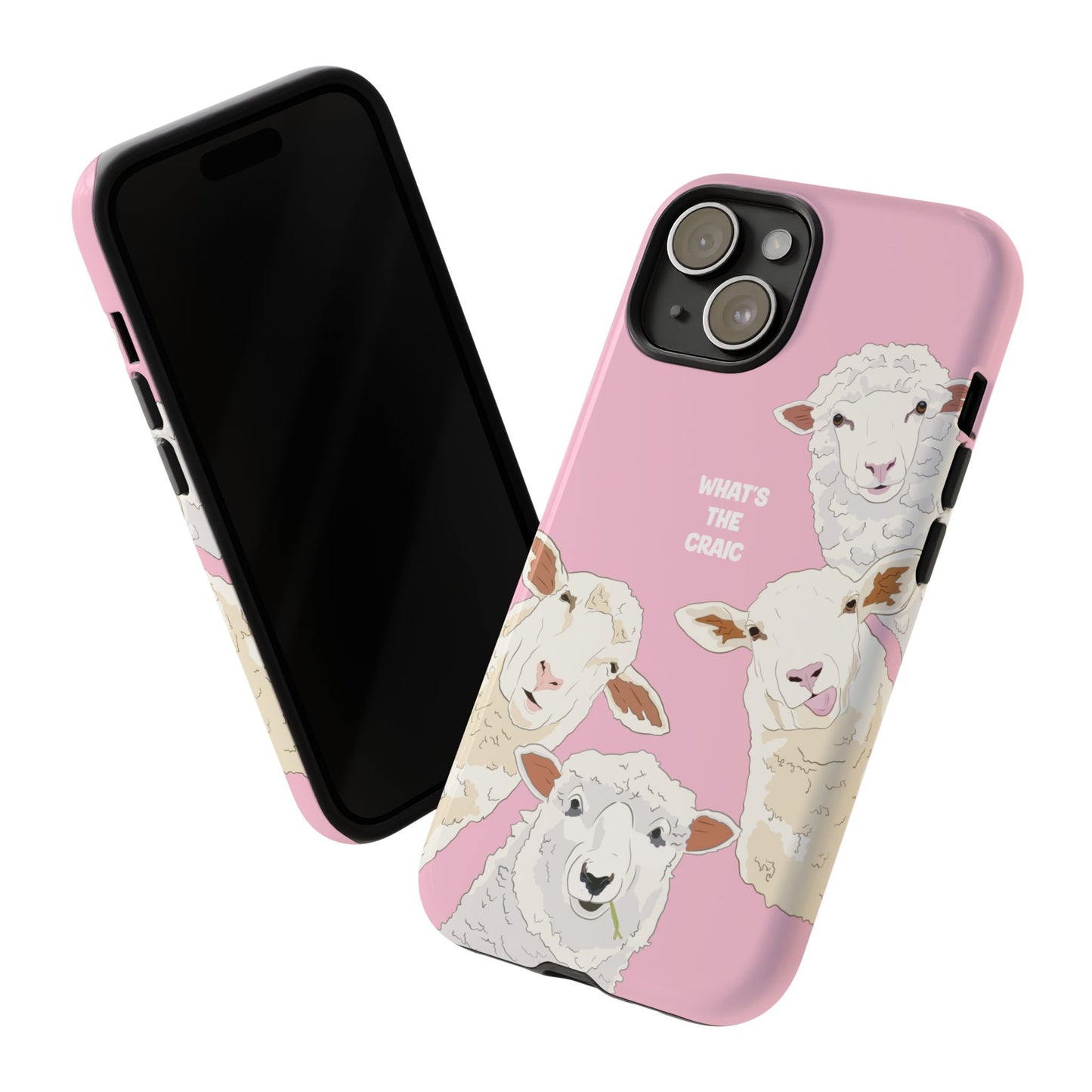 What's the Craic, Funny Sheep Pink Irish Phone Case