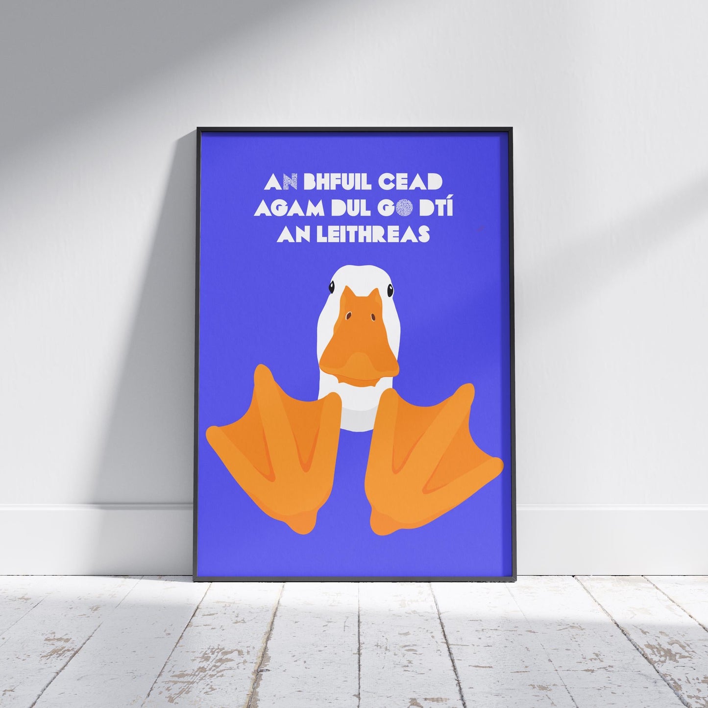 Funny Irish Toilet Print: An bhfuil cead agam dul go dtí an leithreas