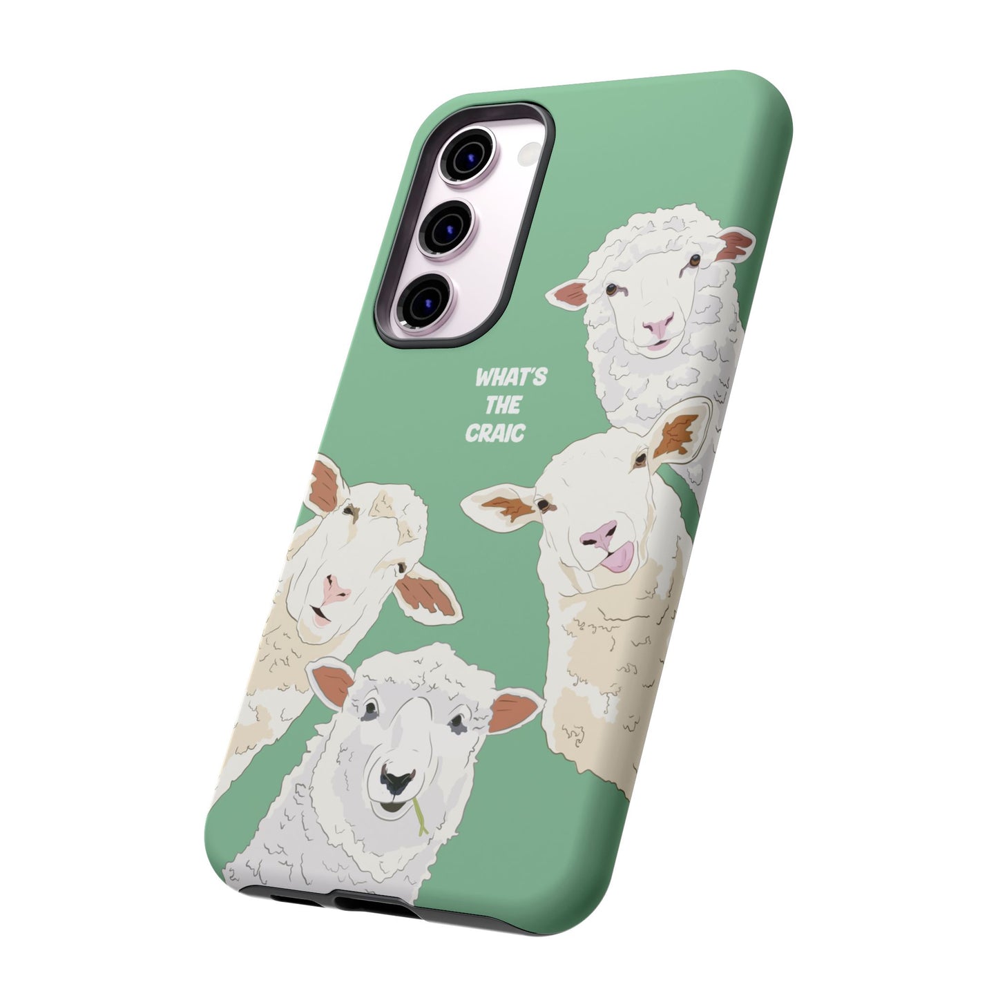 What's the Craic, Funny Sheep Green Irish Phone Case
