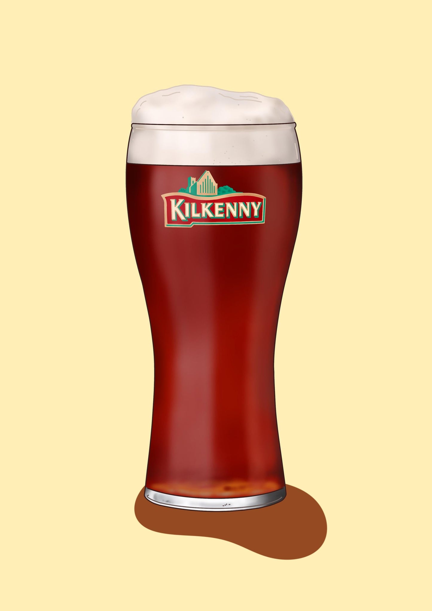 Kilkenny Ale Pint Print | Irish Pint of Beer Wall Art
