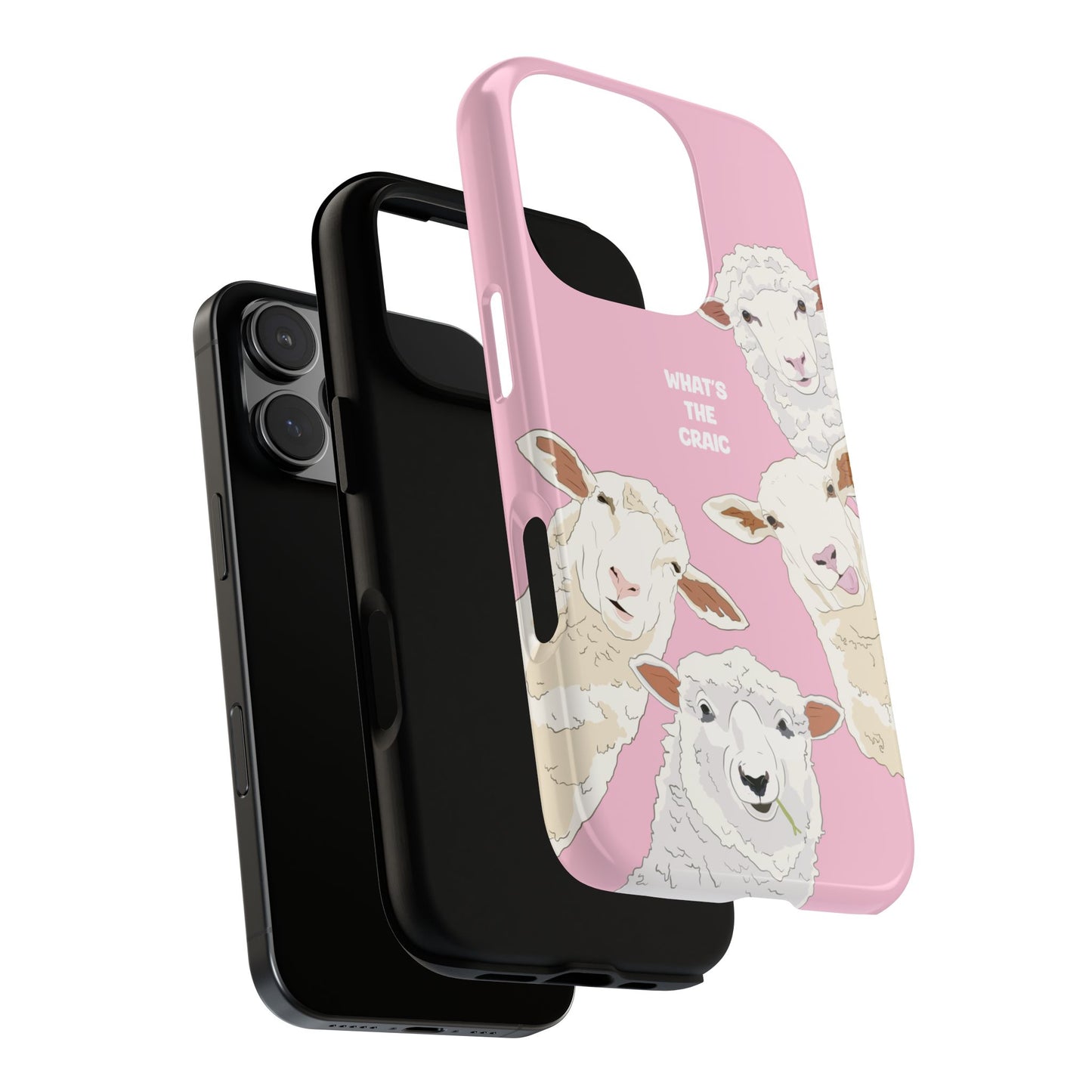 What's the Craic, Funny Sheep Pink Irish Phone Case