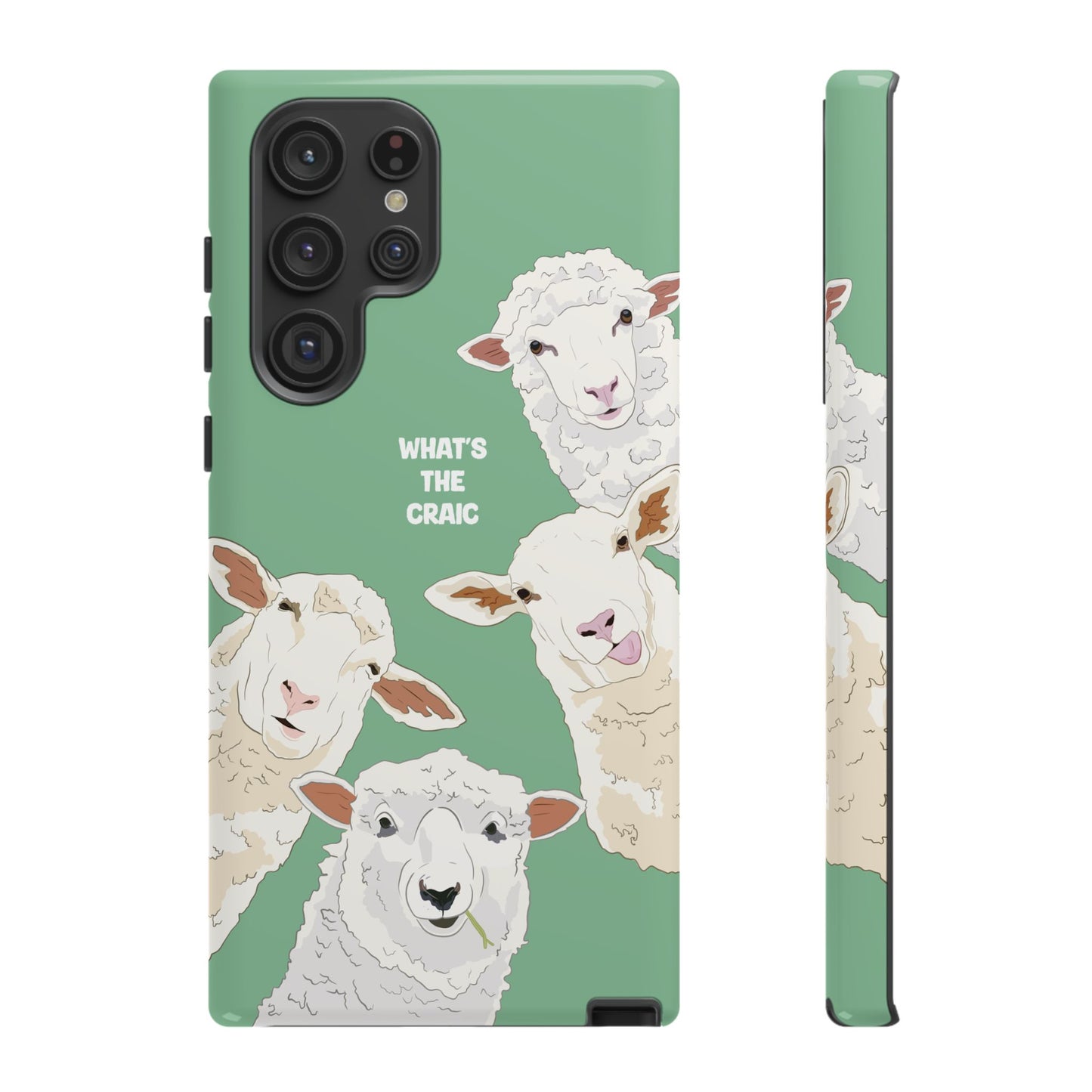 What's the Craic, Funny Sheep Green Irish Phone Case