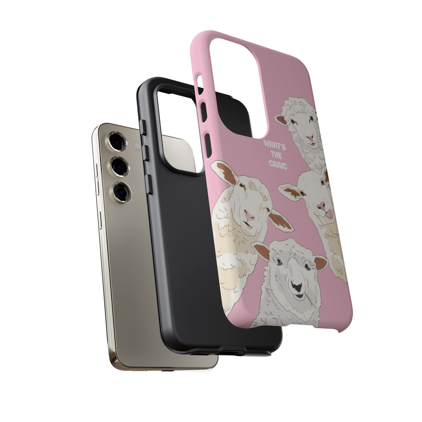 What's the Craic, Funny Sheep Pink Irish Phone Case