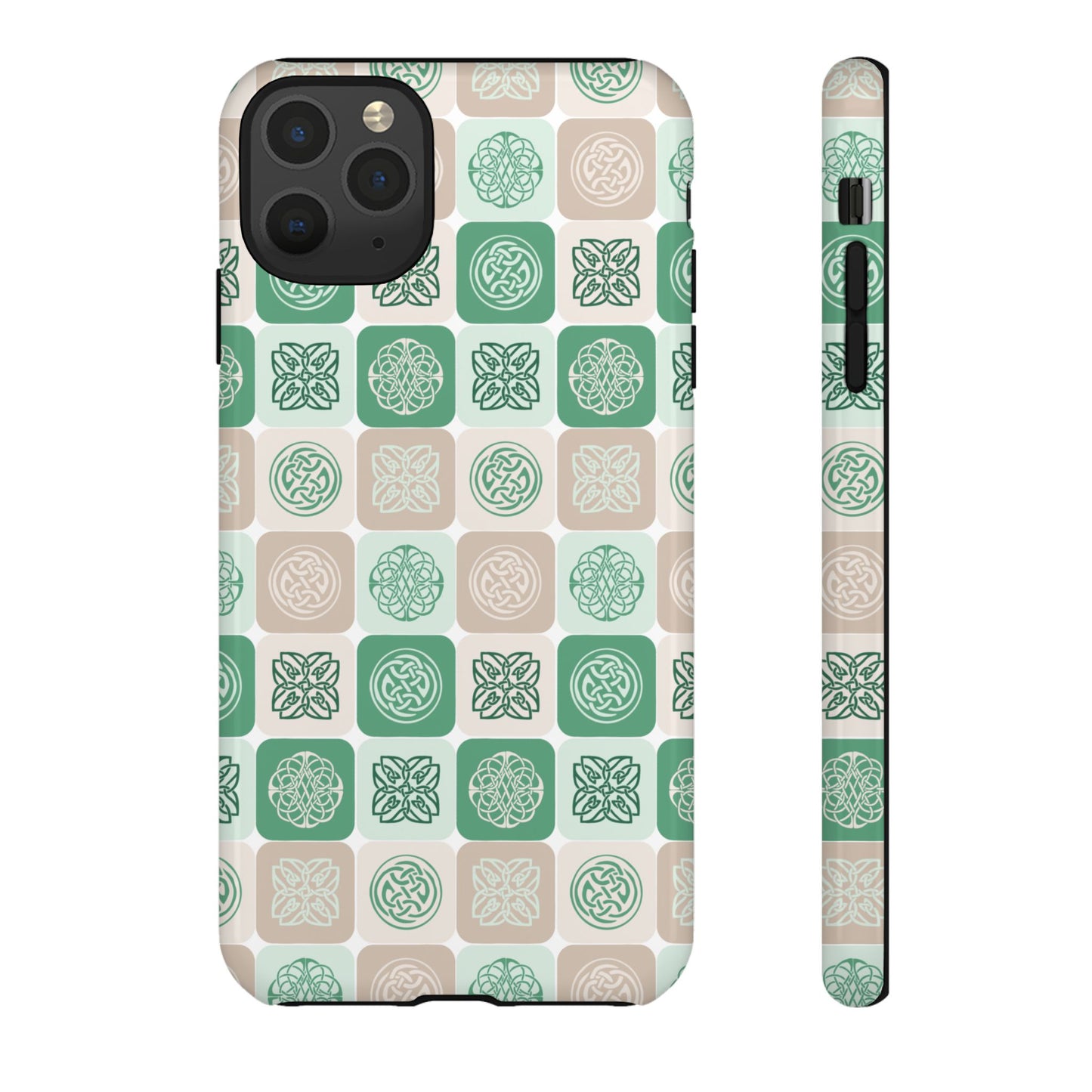 Green Celtic Irish Symbols Tough Phone Case