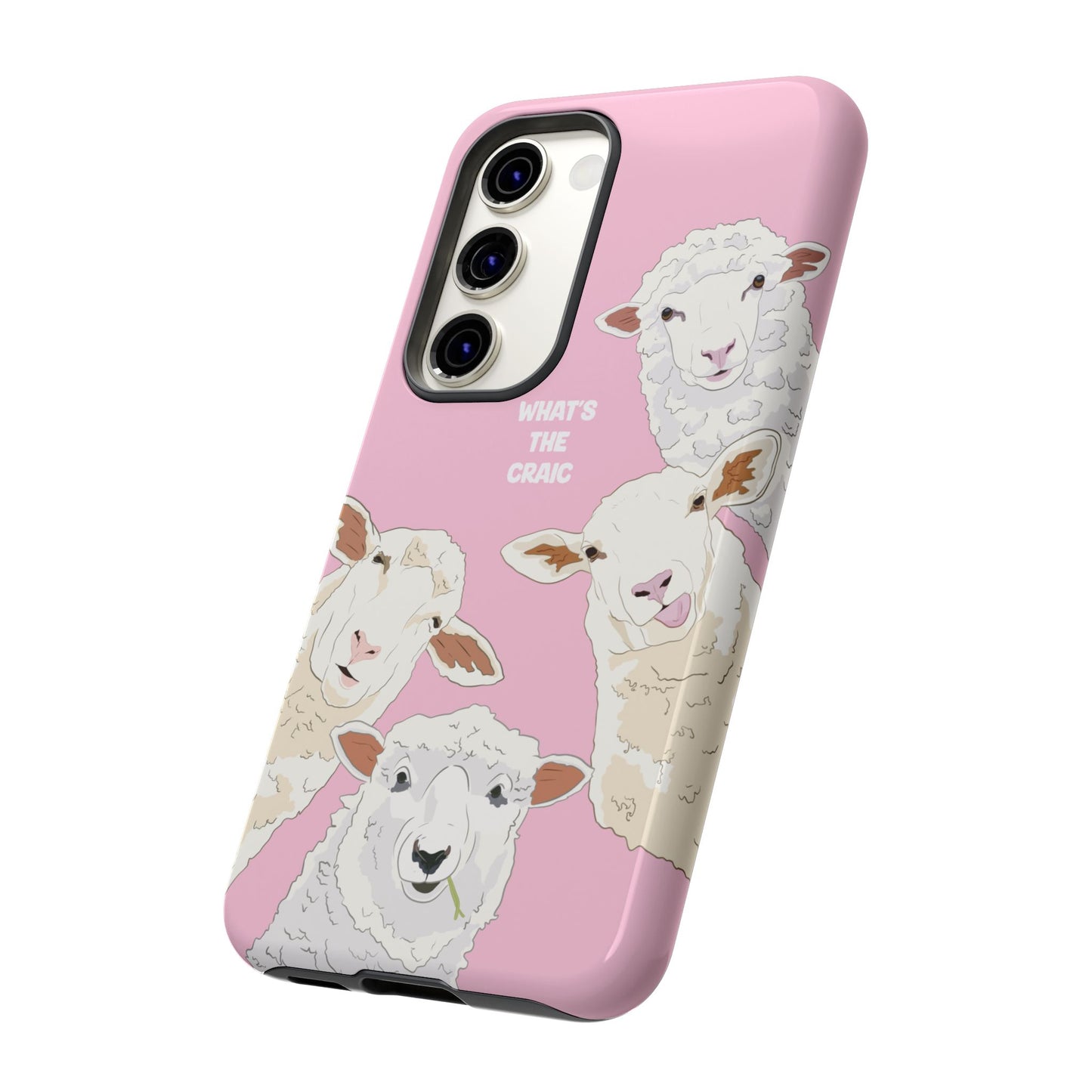 What's the Craic, Funny Sheep Pink Irish Phone Case
