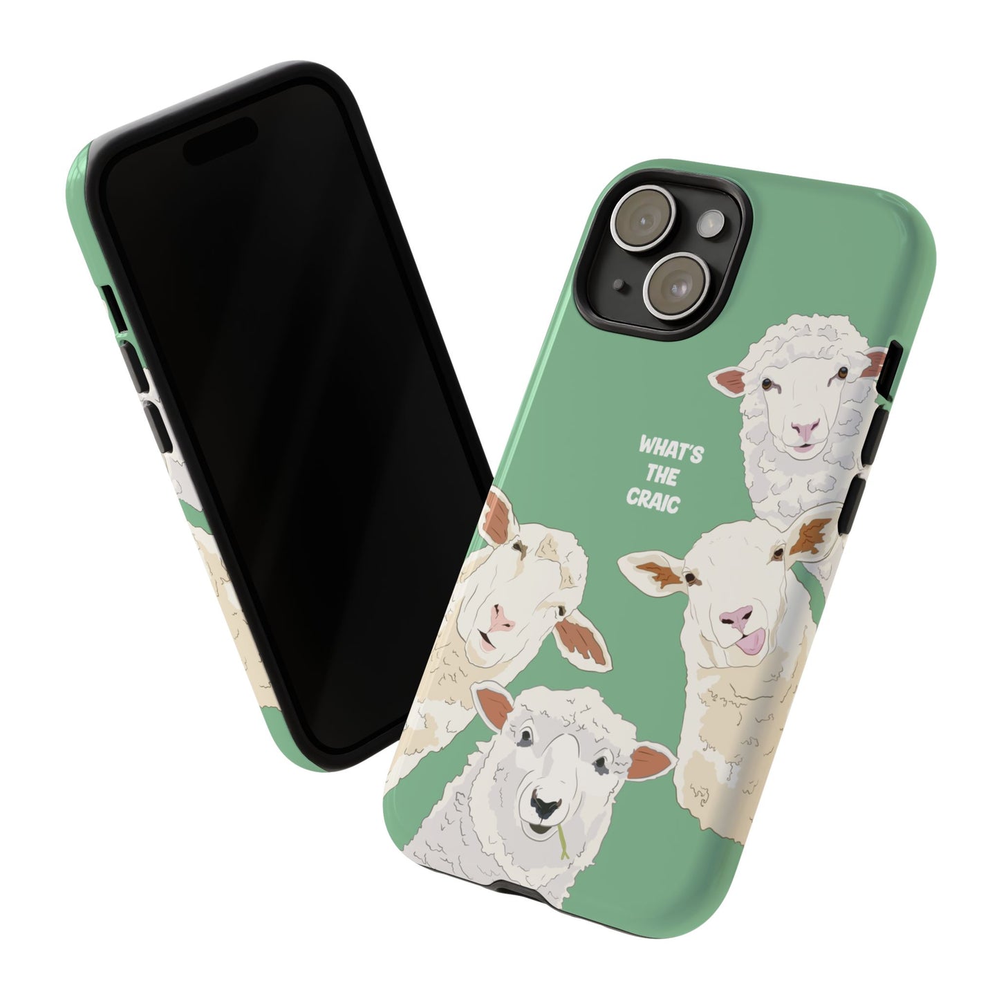 What's the Craic, Funny Sheep Green Irish Phone Case