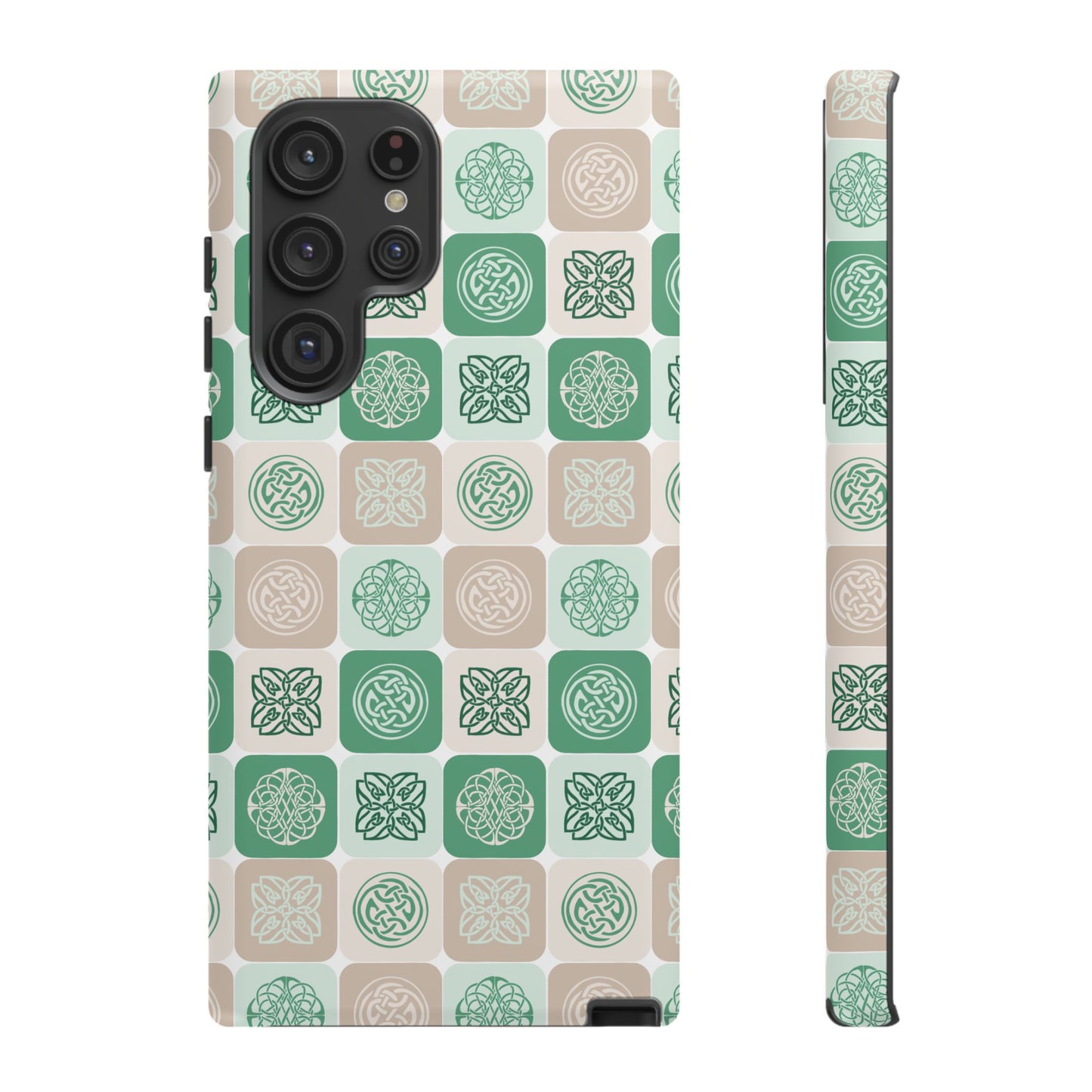 Green Celtic Irish Symbols Tough Phone Case