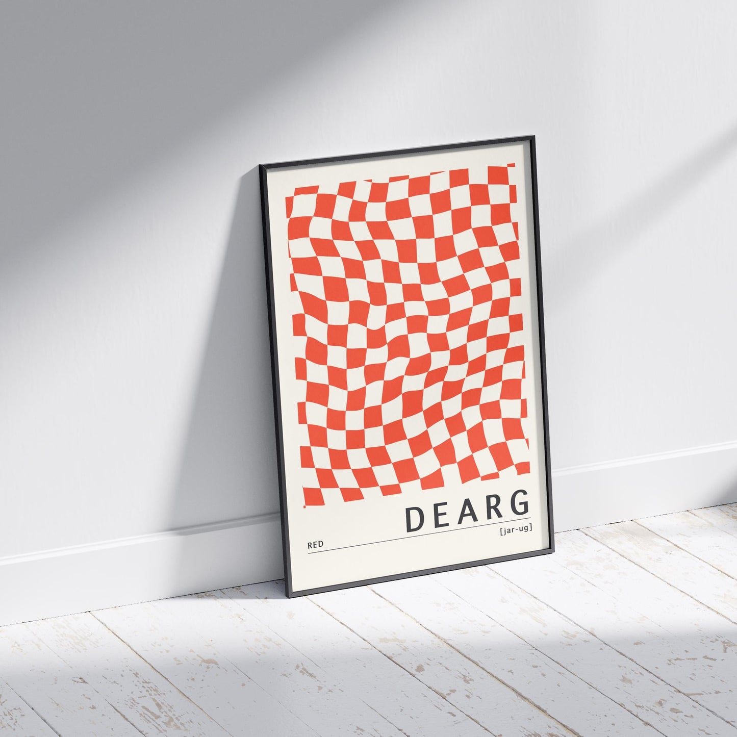 Red Irish Print - Dearg. Irish colour art
