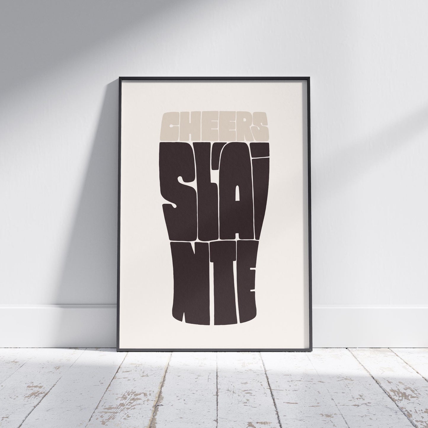 Guinness Cheers Sláinte Print: Irish Home Decor