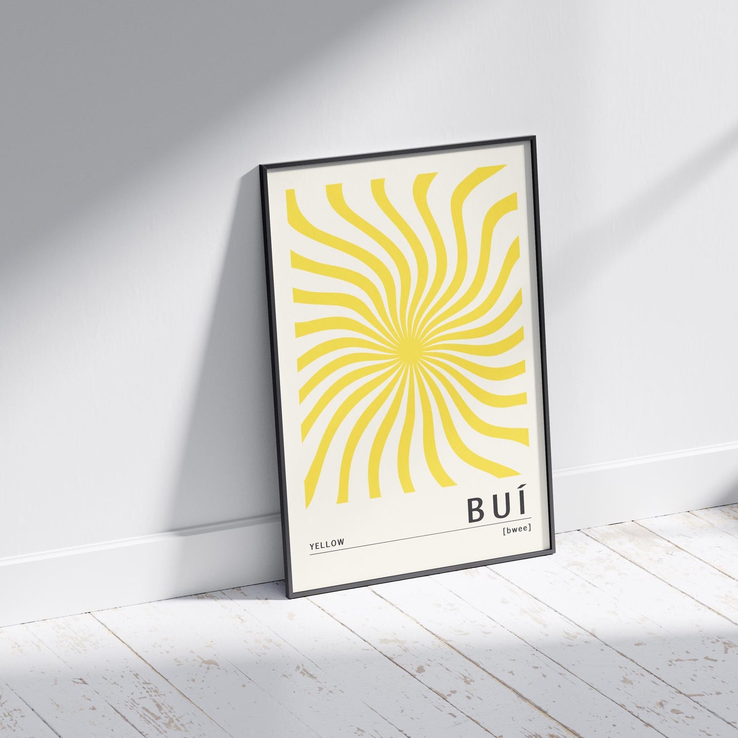 Yellow Irish Print - Buí. Irish colour art