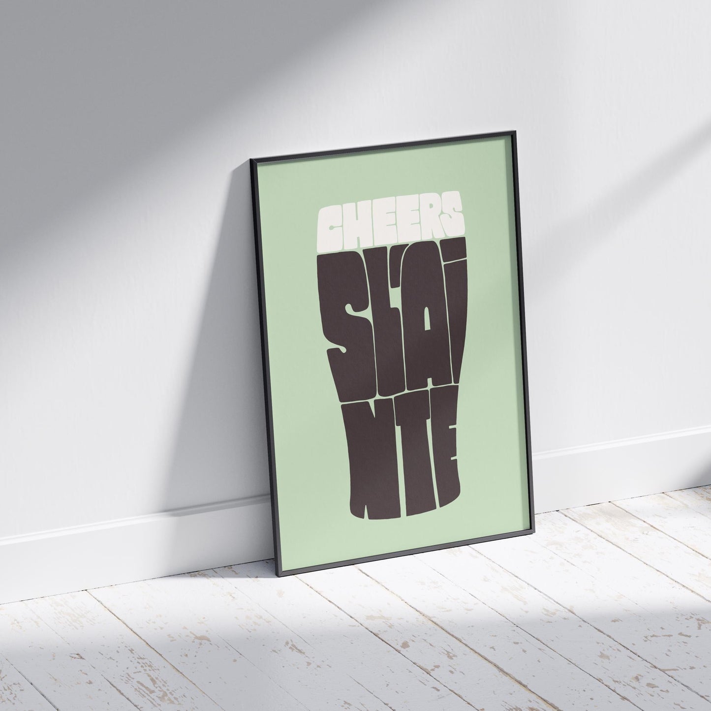 Guinness Cheers Sláinte Print: Irish Home Decor