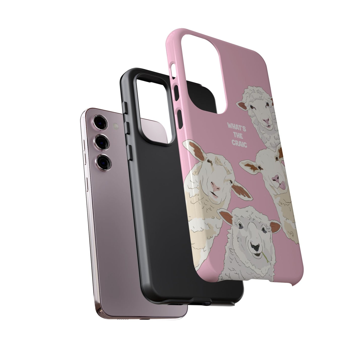 What's the Craic, Funny Sheep Pink Irish Phone Case